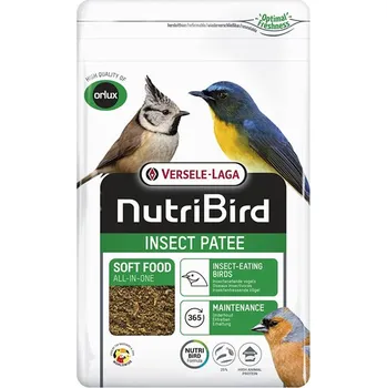 Krmivo pro ptáka VERSELE-LAGA NutriBird Insect Patee - kompletní směs pro hmyzožravé ptactvo nebo doplněk pro exoty, pěvce, papoušky, lorie s 25% hmyzu 250g