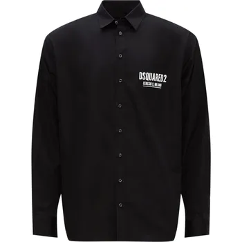 Pánská košile Pánská košile Dsquared2 S74DM0731 černá Velikost: 50 IT