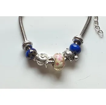 Náramek Náramek hadí ve stylu PANDORA - želva-ryba (délka 19cm)