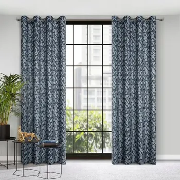 Závěs Vzorovaný dekorační závěs Juliet barva grafitová 140 x 250 cm