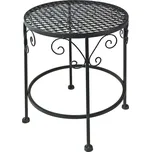 DEMA Kovový stojan na květiny 30x35 cm Provence, šedý