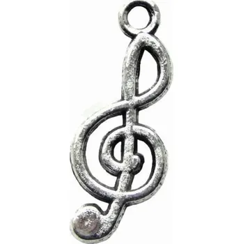 Přívěsek Přívěsek kovový - houslový klíč 20x8x2 mm