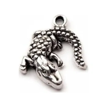 Přívěsek Přívěsek kovový - krokodýl 14x16mm