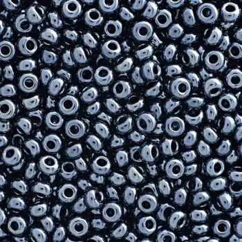 Dětské navlékací korálky Rokajl PRECIOSA hematit > (7/0) Ø3,5mm (sáček 20g)