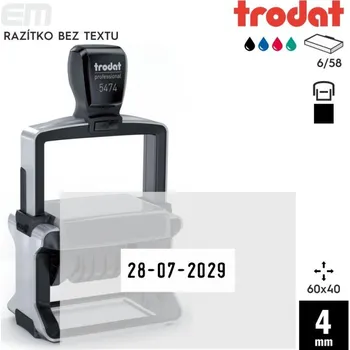 Razítko Razítko Trodat 5474 [60x40mm] s datem - razítko s polštářkem