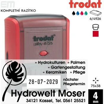 Razítko Razítko Trodat 4726 [75x38mm] s datem - kompletní razítko