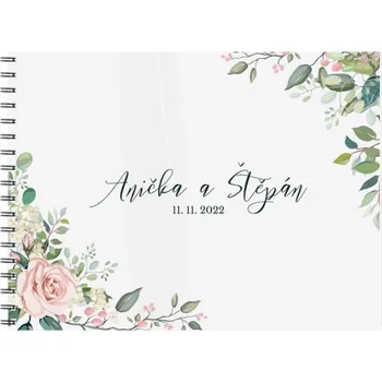 Fotoalbum Svatební fotoalbum květinové - A4 - 20 listů + doprava zdarma