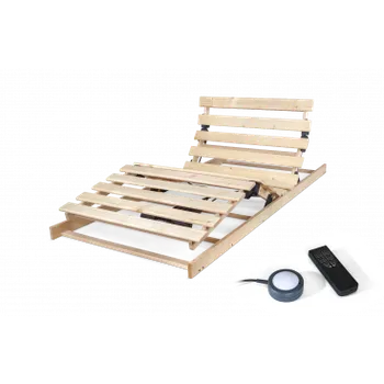 Postelový rošt MASIV MOT OF - DPV, motorový masivní laťkový rošt s bezdrátovým ovládáním 140 x 200 cm ATYPICKÝ ROZMĚR