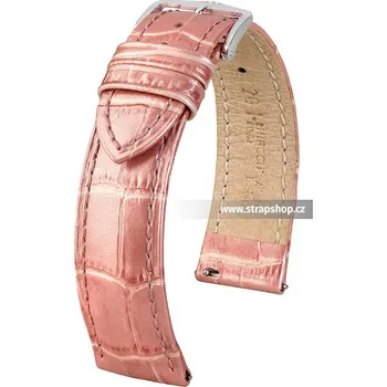 Řemínek na hodinky Řemínek k hodinkám HIRSCH Duke Metalic růžová (22) 18 mm dámský