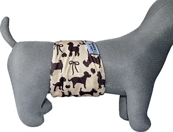 Obleček pro psa GaGa's Inkontinenční pás XL hnědý pes