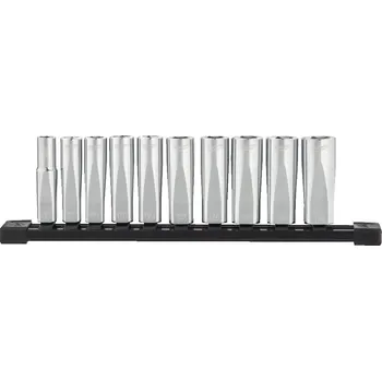 Ruční nářadí MILWAUKEE 3/8" sada chromovaných prodloužených nástrčných metrických klíčů, 10ks