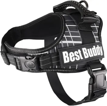 Postroj pro psa FLAMINGO Best Buddy Pluto 40-55x2,5cm (XS) - černá síť