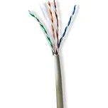Nedis měděný nestíněný síťový kabel U/UTP Cat6 lanko LSZH šedý, 305 m (CCBG8525GY305)