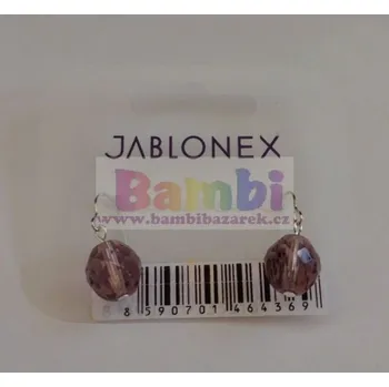 Náušnice Naušnice kulička sklo broušená - fialová světlá > Ø12mm