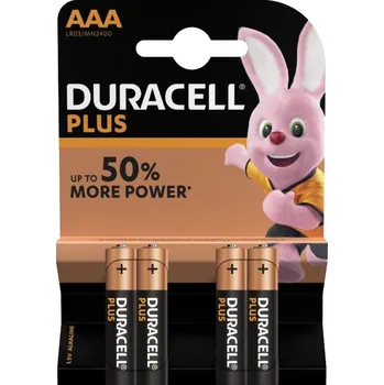 Článková baterie DURACELL Plus Power článek 1.5V, AAA (MN2400) 4ks