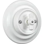 Elhard KV5105W Keramik vypínač č.5 - kulatý, otočný, bílý - komplet