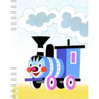 AKIM Zápisník A6 s vazbou twin wire Mašinka (Školní zápisníček TW)