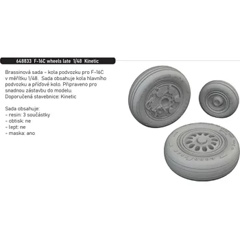 Plastikový model Eduard 1/48 F-16C wheels late (KINETIC)