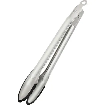 Obracečka Kuchyňské kleště 30 cm nerez/silikon - RÖSLE (Gourmet kleště 30 cm silikonový okraj - RÖSLE)