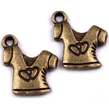 Přívěsek Přívěsek kovový - TRIČKO 13x13mm - staromosaz