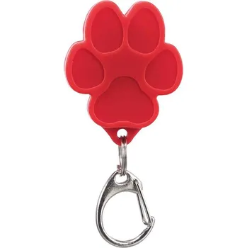 psí známka Svítící přívěšek TRIXIE Flasher tlapka 3,5x4,3cm (MIX BAREV)