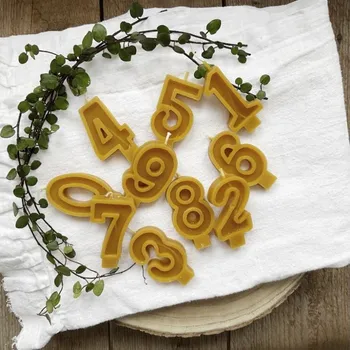 Svíčka Tvoje Svíčka Čísla na dort ze včelího vosku 1 ks 6