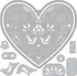 Sizzix Thinlits vyřezávací kovové šablony Krajkové srdce 10 ks