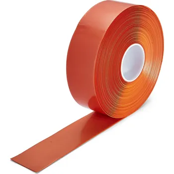 Výstražná páska Extra odolná značkovací páska s nájezdovou hranou 75 mm x 30 m - hladká - Oranžová