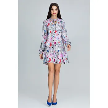 Dámská móda Módní vzorované šaty s jedním volánem M599 Velikost: L/XL, Barva (Varianta): Vzor 73