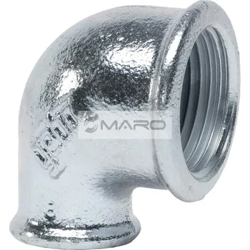 Instalatérský materiál GEBO Koleno pozinkované č.90 90° redukované FF 1" x 1/2", 90-25V