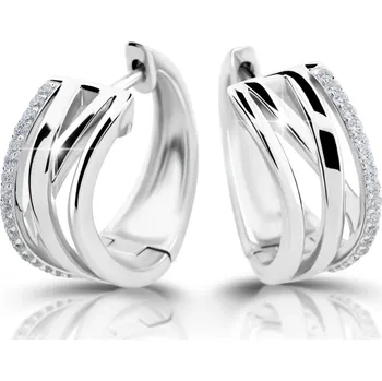 Náušnice Modesi Okouzlující stříbrné kruhové náušnice M23077 + 2 měsíce na vrácení zboží