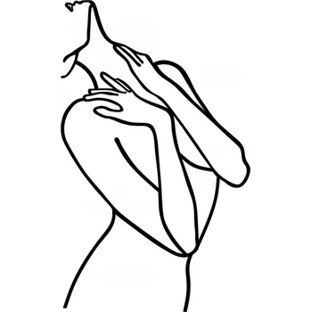 Nástěnná kovová dekorace Žena 53x86 cm černá