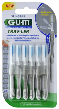 Zubní kartáček Sunstar Gum Trav-ler 2 mm 6 ks