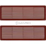 HACO Mřížka větrací plastová VM D dveřní 400 x 130 mm hnědá (balení 2 ks), 0232