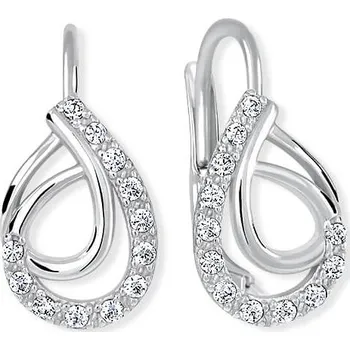 Náušnice Soliter Náušnice z bílého zlata s krystaly 239 001 01065 07 + 2 měsíce na vrácení zboží