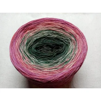 Příze Marlies 3-nitka 1200m s hedvábnou nitkou (Duhové klubko Marlies merino)