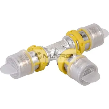 Instalatérský materiál Comap Multiskin-Gas T-kus lisovací jednoznačný, mosaz, plyn 26 mm, 7130G26