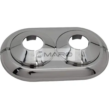 Chuděj Růžice dvojitá, dělená, chrom D2 X20, 20 mm pro plastové trubky (náhrada 2x KCH1020 + 1x KCH2000), KCH 2020