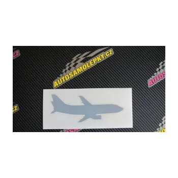 Polep vozidla SAMOLEPKA Letadlo 019 pravá Boeing 737 (17 - šedá) NA AUTO, NÁLEPKA, FÓLIE, POLEP, TUNING, VLASTNÍ TEXT, TISK, AUTOSAMOLEPKY.cz, POLEPY, OBRÁZEK, LOGO, SAMOLEPKY