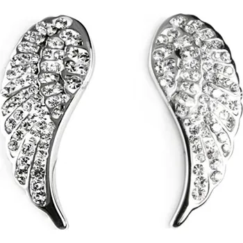 Náušnice Náušnice křídla se zirkony z chirurgické oceli S591100