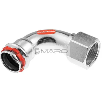 Instalatérský materiál KAN-therm Steel Koleno s vnitřním závitem z uhlíkové oceli lisovací, pro topení, profil "V" 22 x 3/4 ", 1562069002