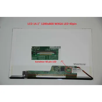 Náhradní displej pro notebook LCD displej display Asus N80VP 14.1" WXGA 1280x800 LED lesklý povrch