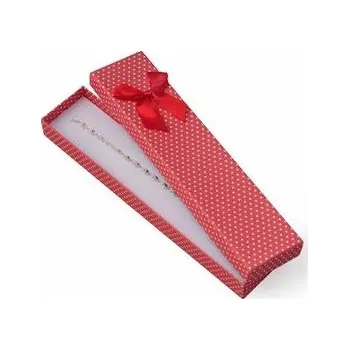 Dárková krabička Šperky4U Dárková krabička na náramek červená, bílé puntíky - KR0181-R