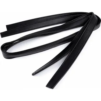 Ucha na tašky prošitá - polotovar! - černá - bal 2ks