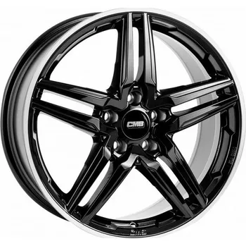Disk Alu kola CMS C29 diamond rim black - černé, leštěný límec 7,5x17" 5x108 ET50,5 63,4