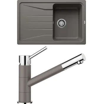 Kuchyňský dřez Set Blanco 08-C 25 (dřez Sona 45 S Šedá vulkán + baterie Kano Šedá vulkán)