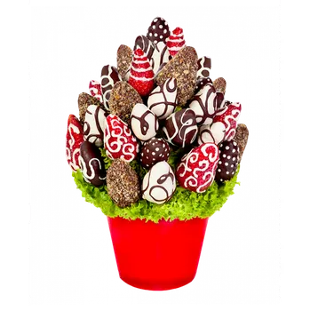 Dárkový potravinový koš Jahodová vášeň Střední (M)