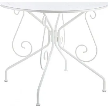 Zahradní stůl BIZZOTTO kulatý zahradní stůl ETIENNE bílý ø90 cm 0802386