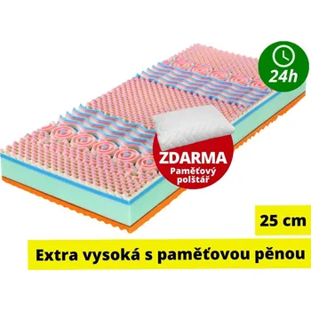 Matrace Matrace za hubičku.cz Tony 85 x 195 Extra vysoká matrace s paměťovou pěnou