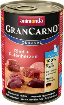 Krmivo pro psa Animonda GranCarno Junior konzerva hovězí/krůtí srdce